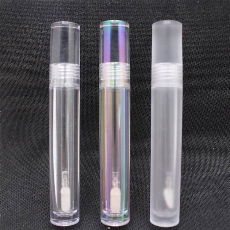 5ml 7ml PETG full transparent / frosted lip gloss containers lip glaze empty tube with brush