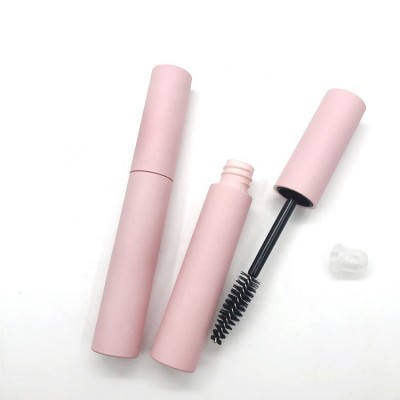 10ML empty round pink cute mascara eyeliner lip gloss tubes with brush makeup liquid packaging container