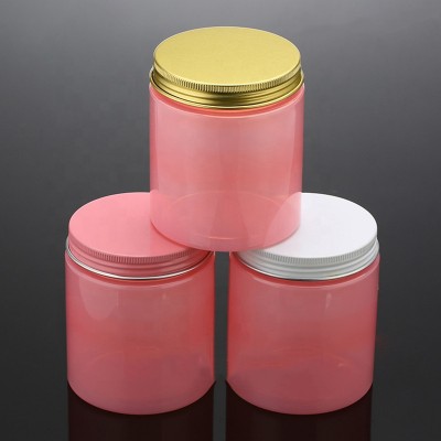 100g 250ml pink cosmetic jar handmade body scrub lotion cream container skincare candies cosmetic packaging