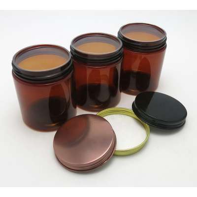 Amber  Makeup Pot 50ml Cream Jars Cosmetic Packaging Container With Lid